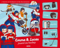 Emma et Lucas jouent au hockey